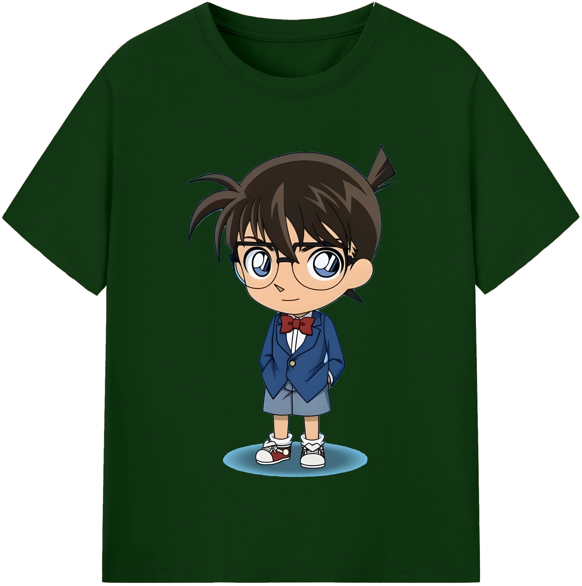 （画像用） 名探偵コナン 江戸川 コナン Detective Conan Conan Edogawa 綿100％半袖Tシャツ（フロントプリント）